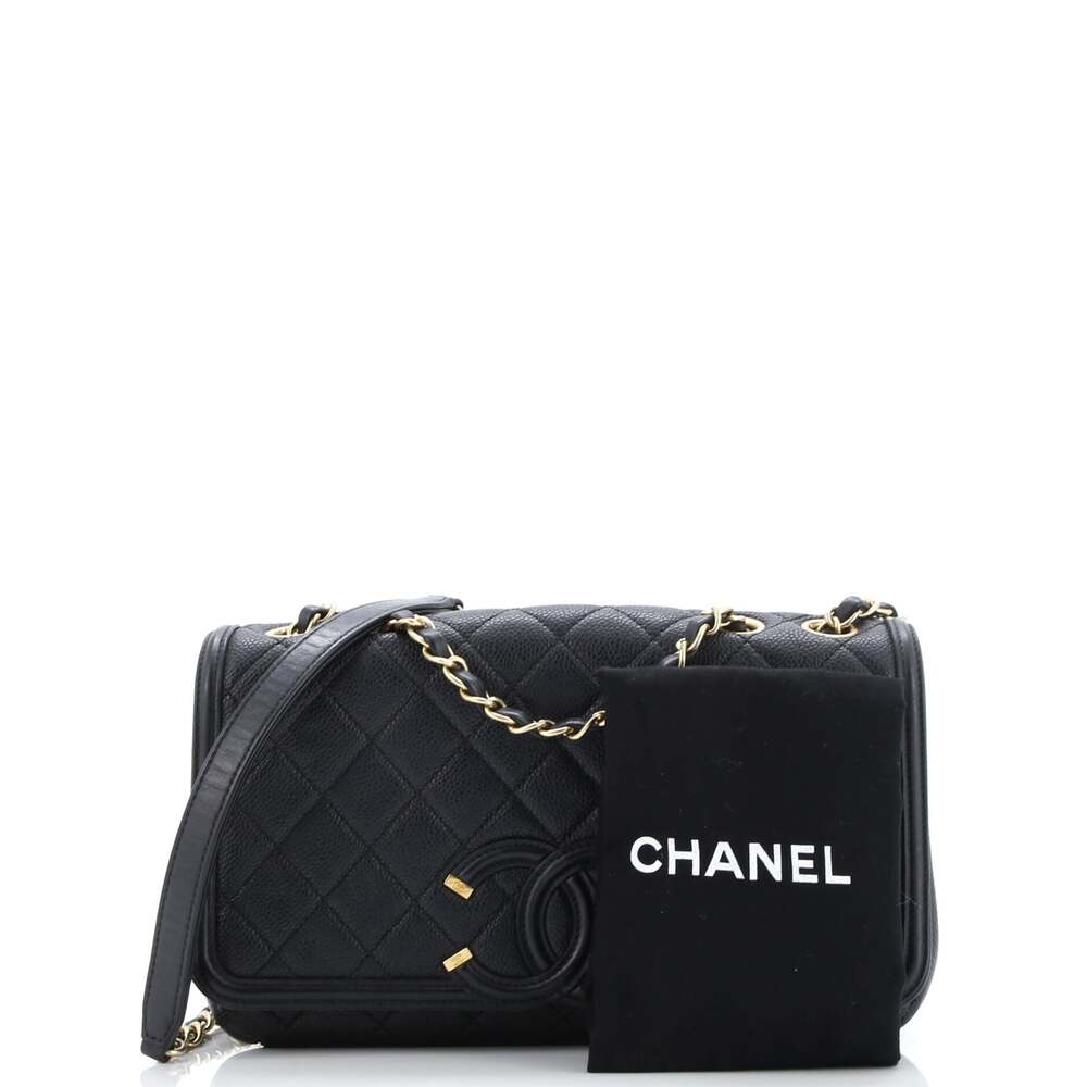 Chanel Filigree Flap Bag Quilted Caviar #223696C33B - Picture 2 of 9